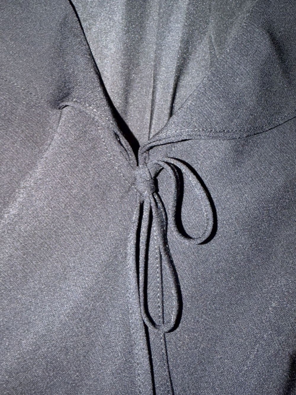 Black crepe ruffle mini dress NWT - Picture 6 of 14